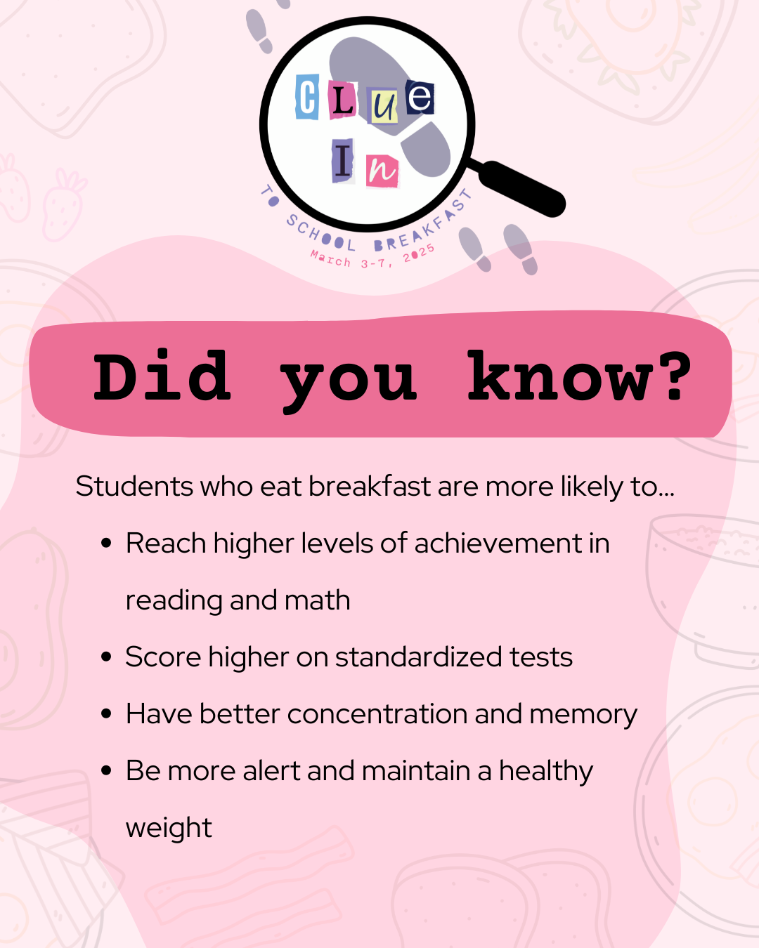  Clue In To School Breakfast! 